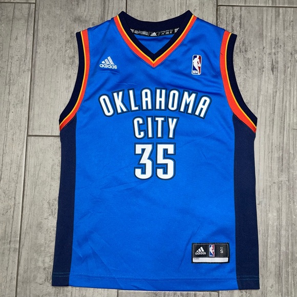 Kevin Durant #35 Oklahoma City Thunder Adidas Jersey Youth Sz Small Preowned